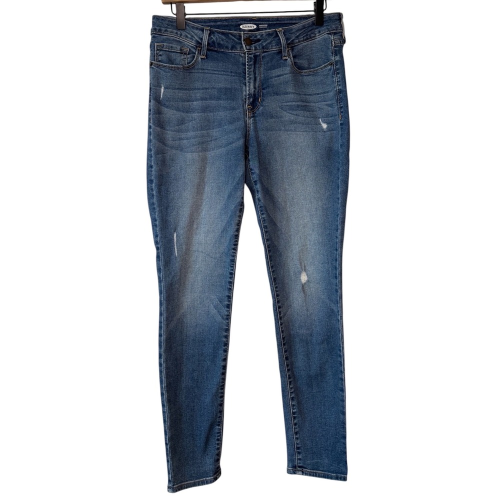 Old Navy Womens Rockstar Super Skinny Denim Jeans Size 8 Blue Medium Wash